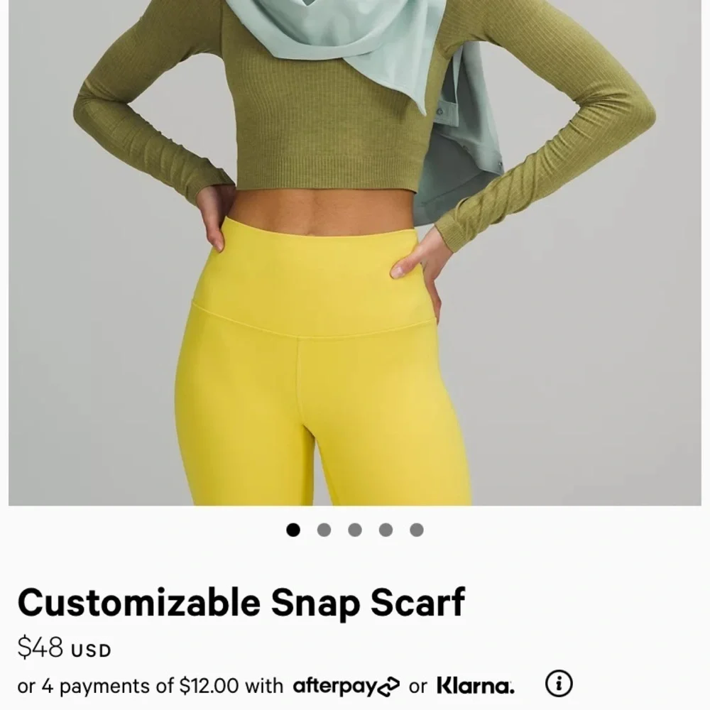 Lululemon snap scarf- like new